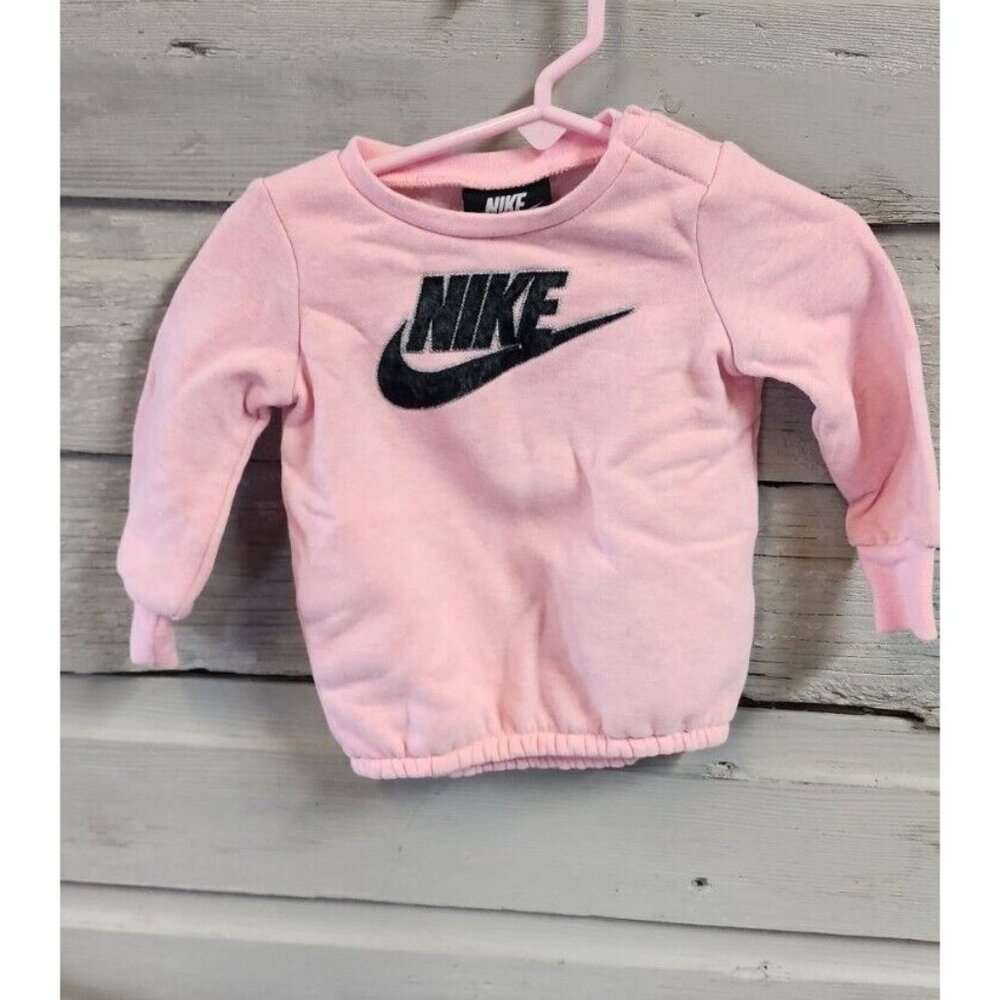 Nike Toddler Sweatshirt & Crushed Velour Legging Set Pink Black 9mn